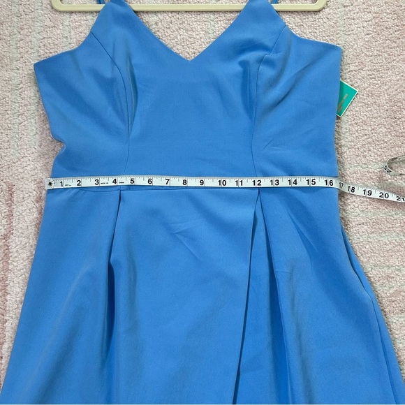 NWT Gianni Bini Mini Dress Blue Faux Wrap Wedding Guest Summer Dress Size XL - Picture 8 of 13